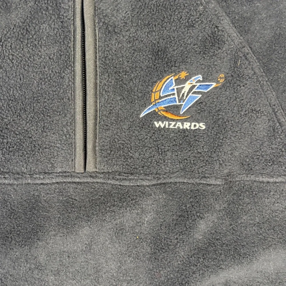VTG Reebok Washington Wizards NBA Fleece Quarter Zip Pullover Youth Large